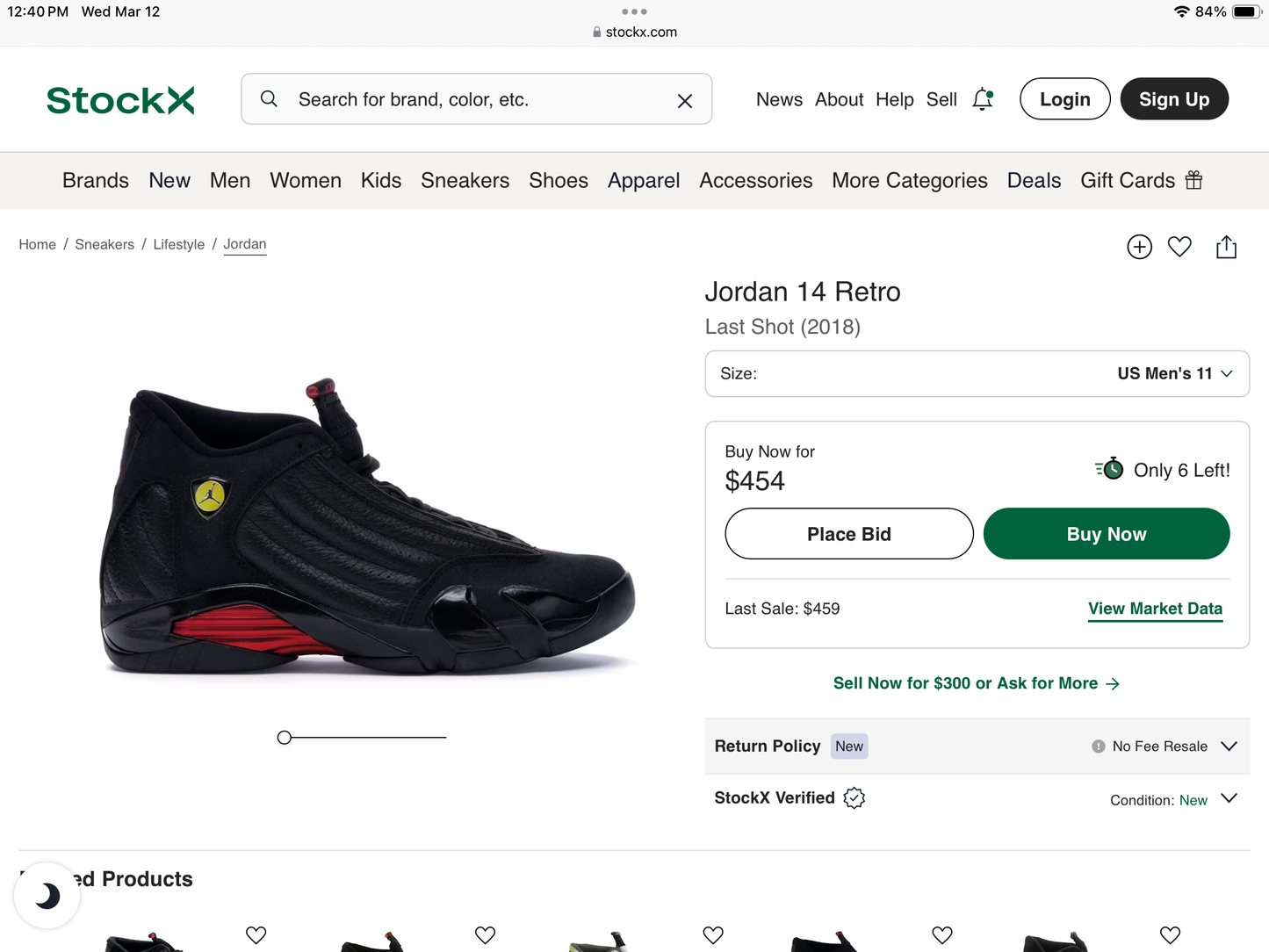 Jordan 14 Last Shot