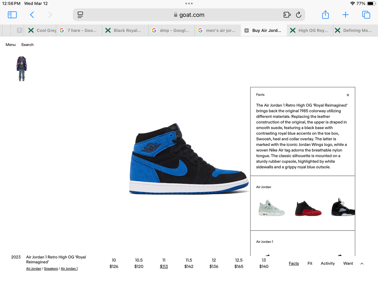 Jordan 1 Retro Hi OG Reimagined Royal