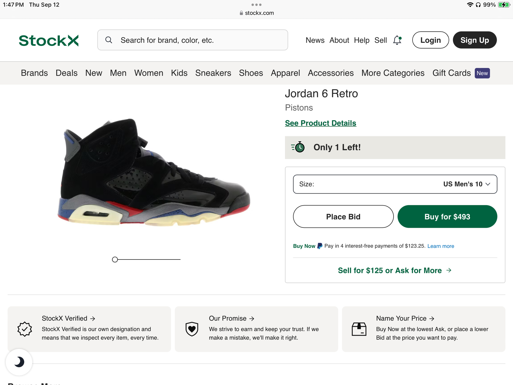 Jordan retro 6 pistons shop