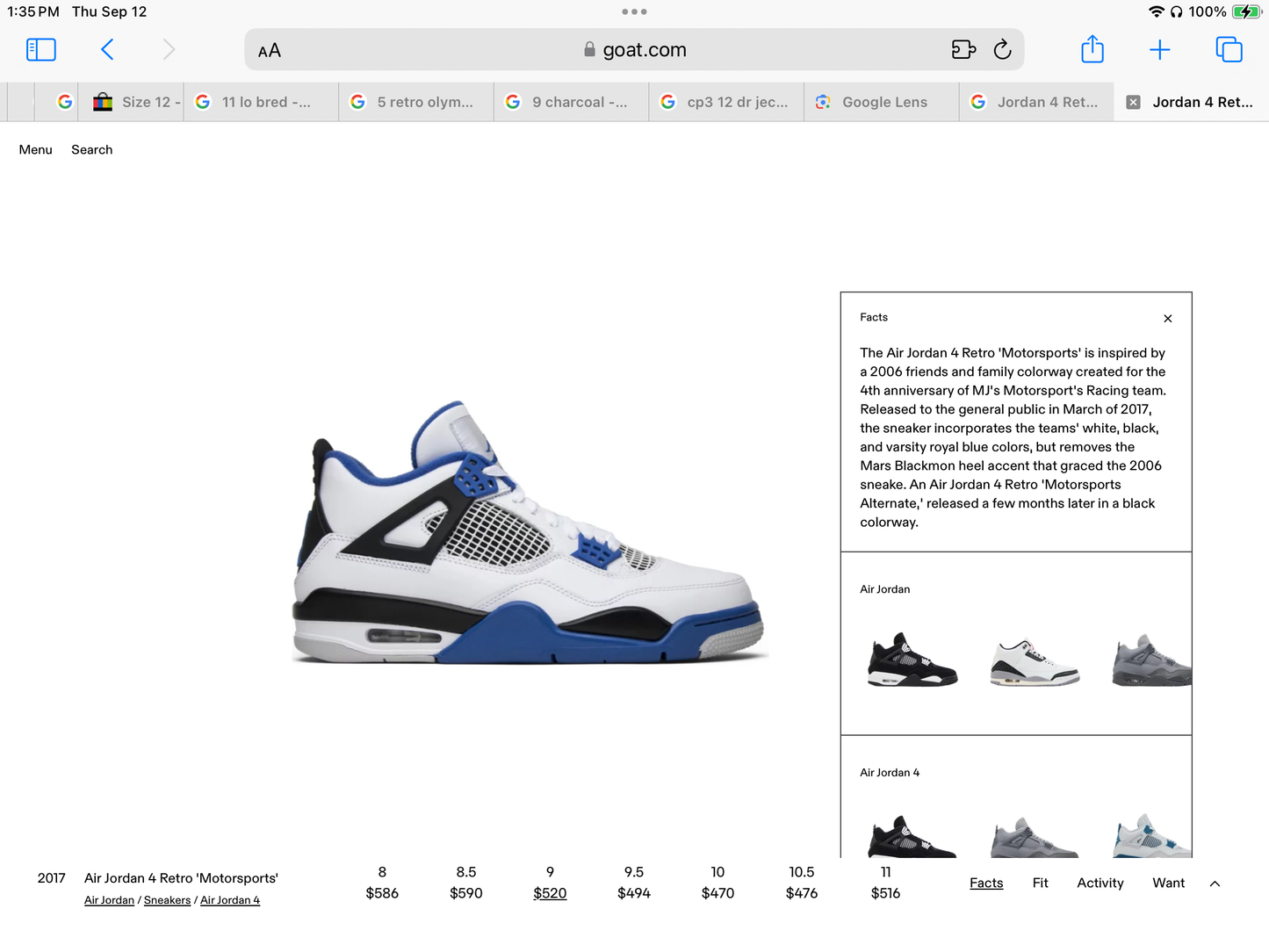 Air Jordan 4 Retro Motorsport